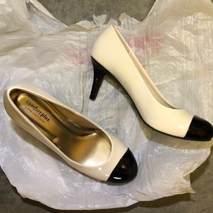 White Heels with Black accent
